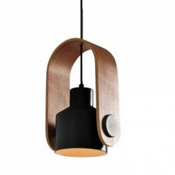 minimalist wood grain lamp single head chandelier