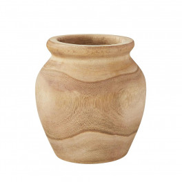 hand wooden vase for ashes funeral cremation