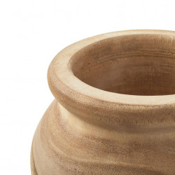hand wooden vase for ashes funeral cremation