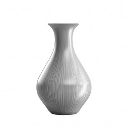 silver ceramic striped vase beige decoration