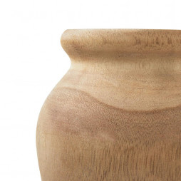 hand wooden vase for ashes funeral cremation