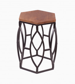 Century Modern Hexagonal Metallic Coffee Table