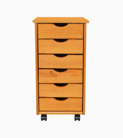 Under desk pedestal container on castors with 6 drawers