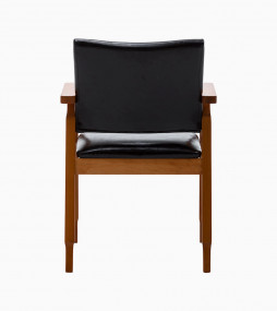 Mid Century Modern Side Chair with Wood Legs