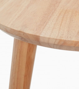 Round coffee table, basse ronde vintage noyer massif