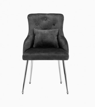 Creek Vista Velvet Vanity Chair, Dining Chair with Metal Legs