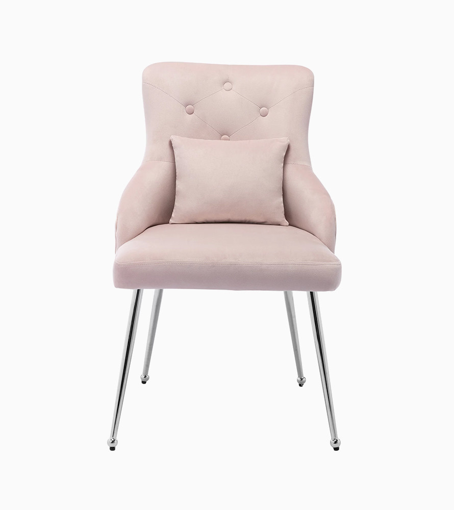 Creek Vista Velvet Vanity Chair, Dining Chair with Metal Legs