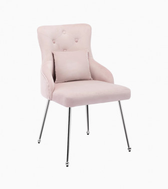 Creek Vista Velvet Vanity Chair, Dining Chair with Metal Legs