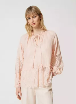 Women's Casual Flared Sleeves Chiffon Top
