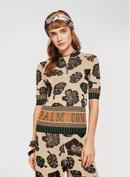 Wide Leg Mid Rise Knitted Pants