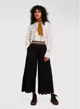 Palazzos Sheer Panel Women Palazzo