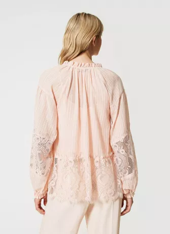 Women's Casual Flared Sleeves Chiffon Top