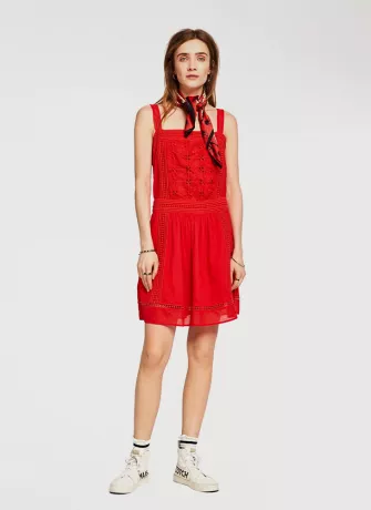 Scotch & Soda Broderie Mini Dress Lace
