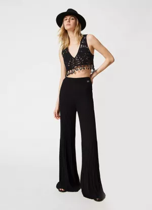 Fringed waistcoat with fringes