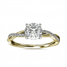 Cushion Twisted Diamond Ring