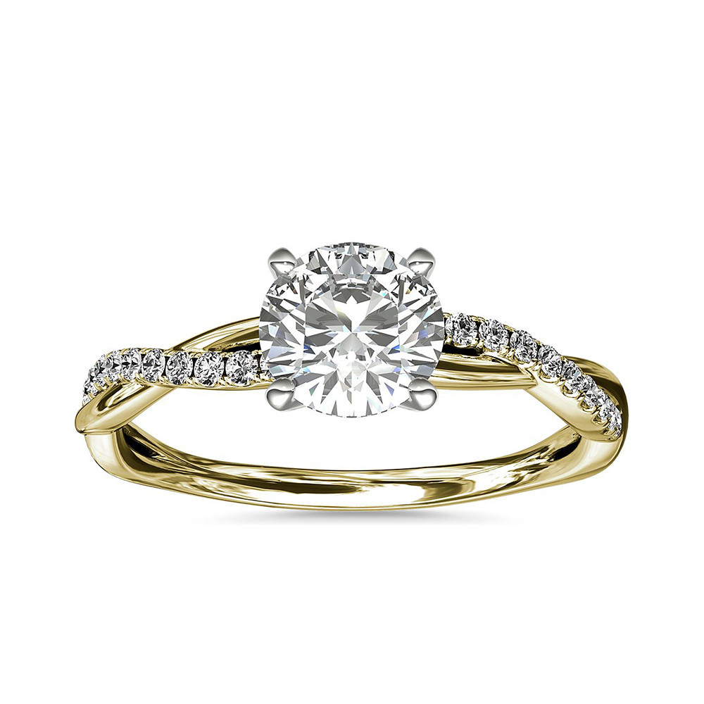 Cushion Twisted Diamond Ring