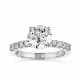 White Gold Prong Set Stone Ring
