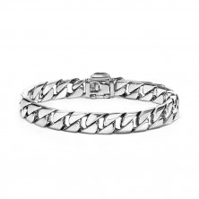 Wide Chain Silver Mens Bracelet