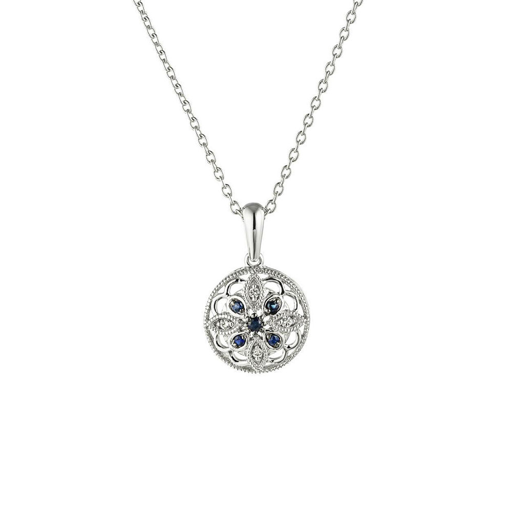 Vintage Inspired Silver Blue Necklaces