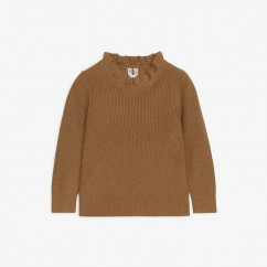 Textured-knit polo-neck jumper