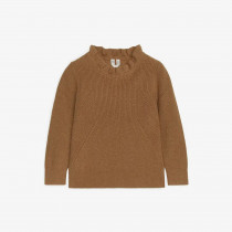 Textured-knit polo-neck jumper