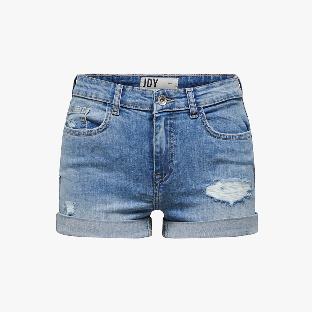 Washed Denim Shorts