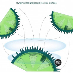 kittupet watermelon shaped fruit chew squeaky dog