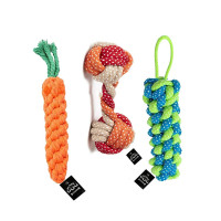 pet believe combo of 3 durable cotton made rope toys
