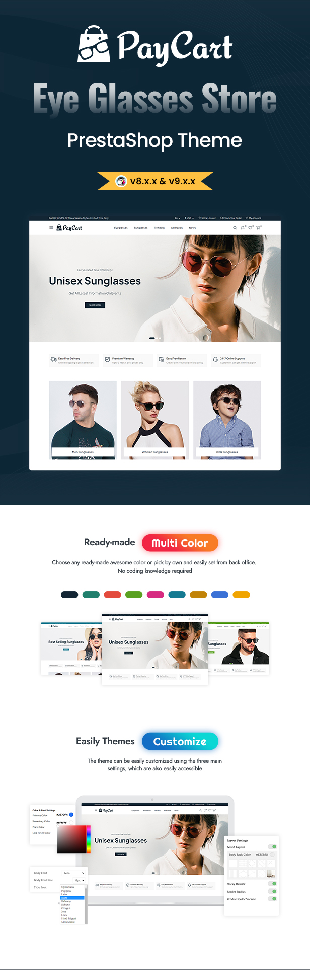 Paycart - Eye Glasses Store PrestaShop Theme