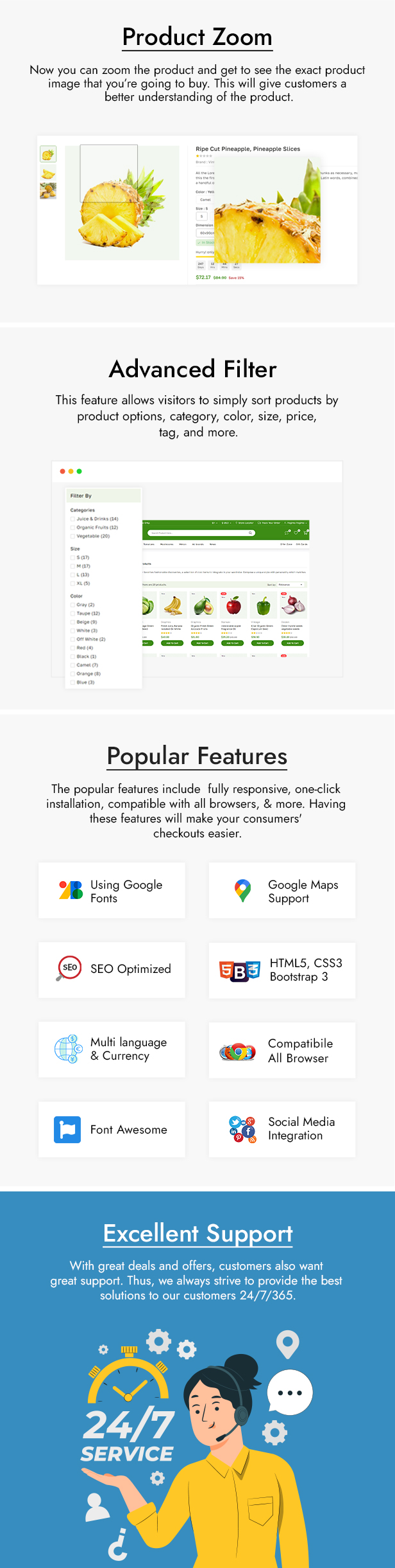 EcoOrganic - Organic Fruits and Vegetables Store PrestaShop 8 Theme