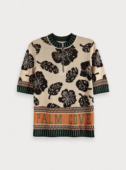 Knit Top with Zipper