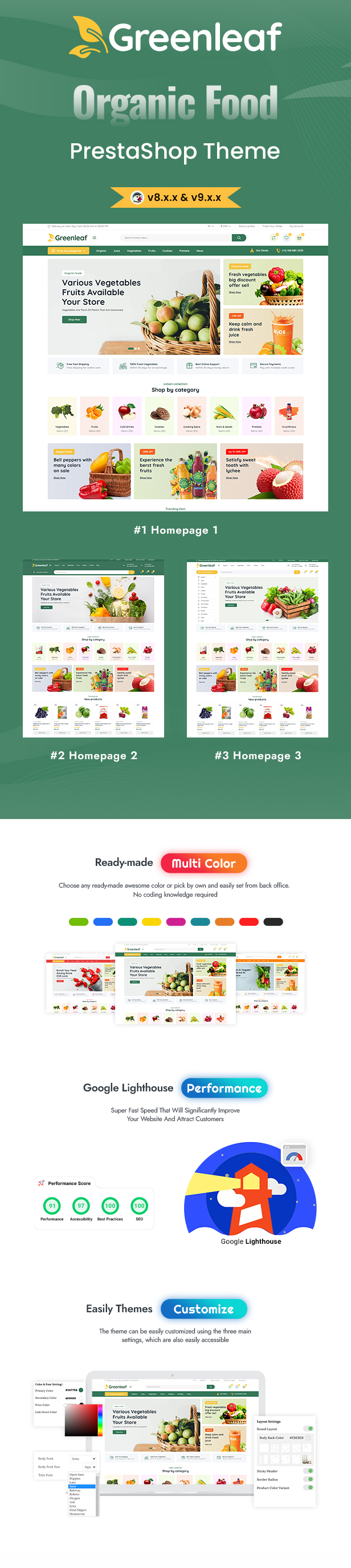 Greenleaf - Organic Food Store Prestashop Responsive Theme