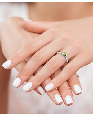Green Peridot Ring
