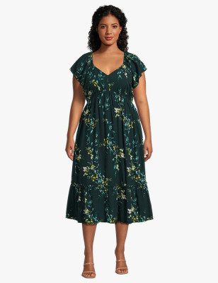 Crewneck Pockets Dress