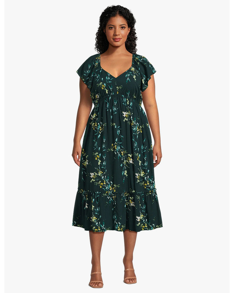 Crewneck Pockets Dress