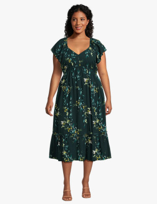 Crewneck Pockets Dress