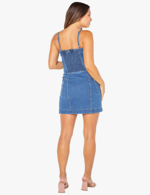 Sleeveless Denim Dress