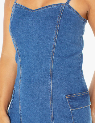 Sleeveless Denim Dress