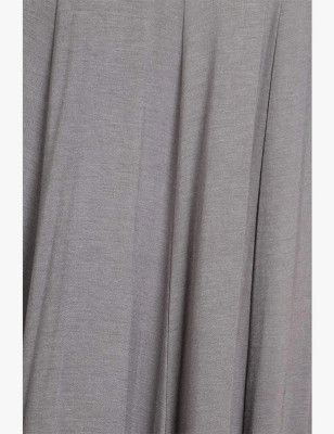 Round Neck Pleated Dress