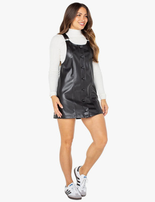 Vegan Leather Mini Dress