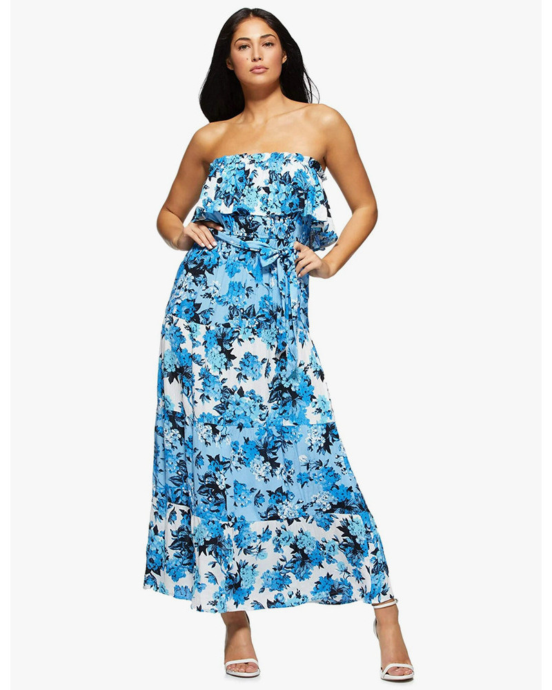 Tiered Strapless Maxi Dress