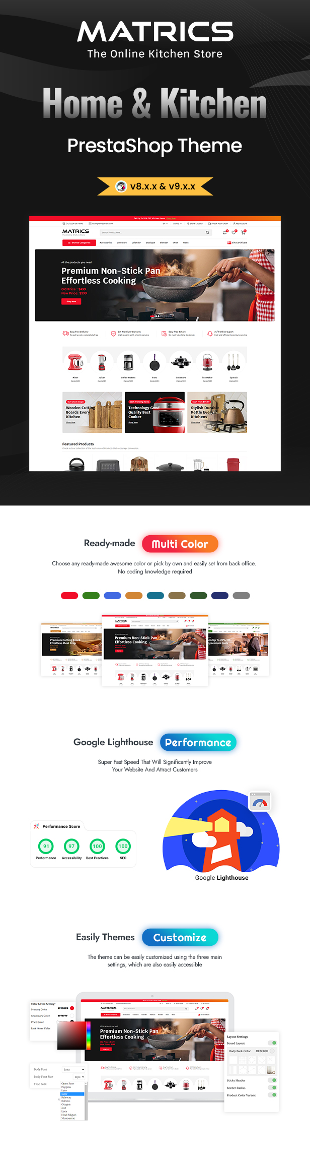 Matrics - Home and Kitchen Store Prestashop Theme
