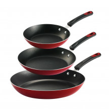 tramontina everyday 3 pk aluminum nonstick fry pans metallic