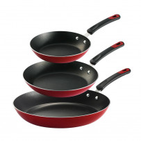 tramontina everyday 3 pk aluminum nonstick fry pans metallic