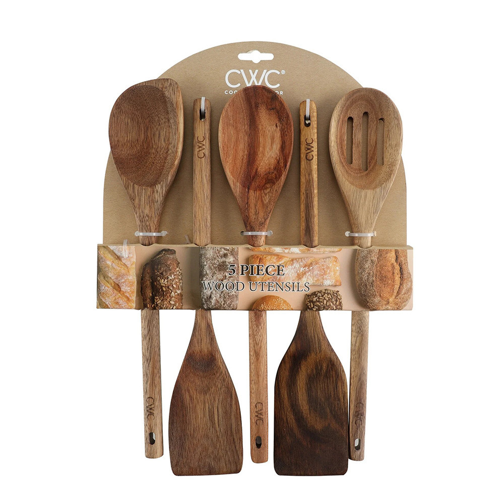 Plumaze Wooden Kitchen Cooking Set Natural Eco Bamboo Set