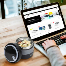 double wall stainless steel vacuum reusable food storage jar