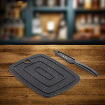 thyme & table 2-piece bar board and cutting knife set