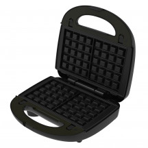 mainstays black 2 in 1 waffle and sandwich maker