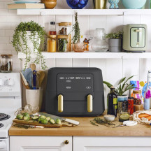 fryer with touch screen basket separated air fryer sleek design