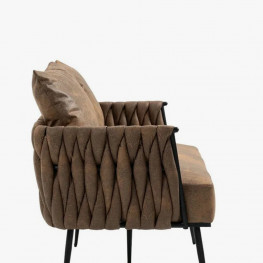 coolmore velvet accent sofa with metal frame – modern upholstered arm sofa